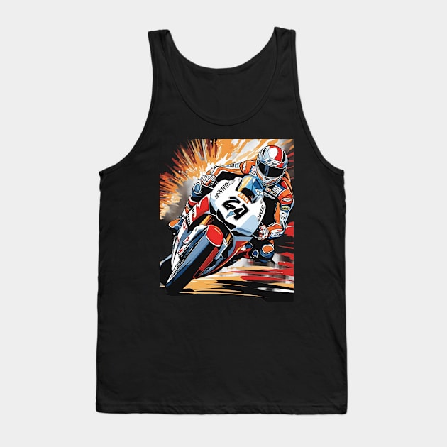 Racing Motorcycle Tank Top by animegirlnft